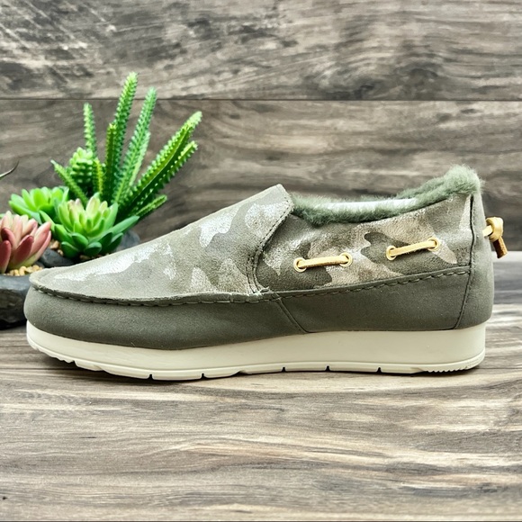NEW Sperry Moc Sider Metallic Camo Indoor Outdoor Moc Sneaker Faux Fur 8M 39 - Picture 7 of 11